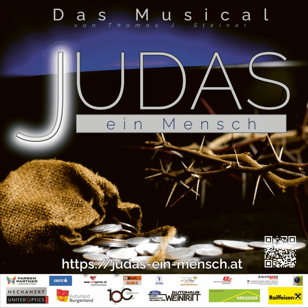 Plakat zum Musical Judas, ein Mensch